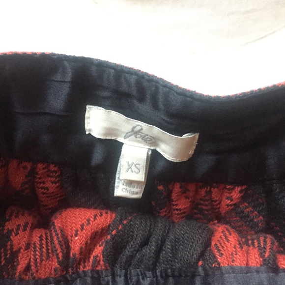 Joie Red Plaid Mini Skirt - Picture 4 of 4